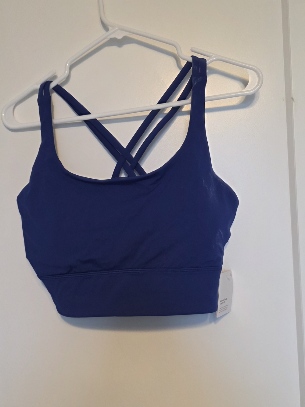 lululemon athletica Deep Blue Longline Bra Nwt * Has Deoderant Marks**